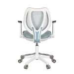 Dětská židle, výškově nastavitelná, modrá síťovina, KA-C806 BLUE