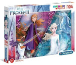 Clementoni Puzzle Supercolor Glitter - Frozen 2, 104 dílků - Scamp