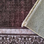 DumDekorace Elegantní hnědý koberec s ornamentálním okrajem Šířka: 160 cm | Délka: 220 cm