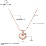Ocelový náhrdelník Abrami Gold - chirurgická ocel, srdce, Zlatá 41 cm + 4 cm (prodloužení)