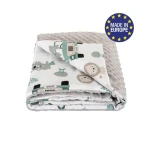 Bomimi Deka minky 100 x 75 cm pojízdná zoo, šedá xy (BO2209GRY041)