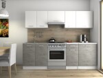 FRONTI Kuchyňská linka LUIZA 240x180 - Bílá + beton