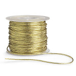 Dekorativní provázek šířka 1.8mm, délka 50m, zlatý