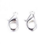 Karabinka - stříbrná - nickel-free - 12 x 6 mm - 1 ks