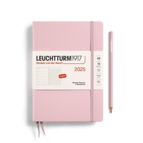 Leuchtturm1917 Weekly Planner &amp; Notebook Medium (A5) 2025 Powder