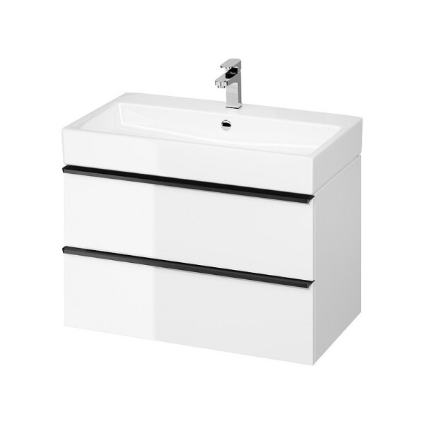 CERSANIT - Sada C725 VIRGO 80 bílá (skříňka FSC MIX70% SGSCH-COC-007574 + černá úchytka) VIR S4019-006