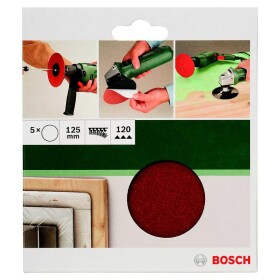 Bosch Accessories 2609256B45 brusný papír pro brusné kotouče bez otvorů Zrnitost 120 (Ø) 125 mm 5 ks