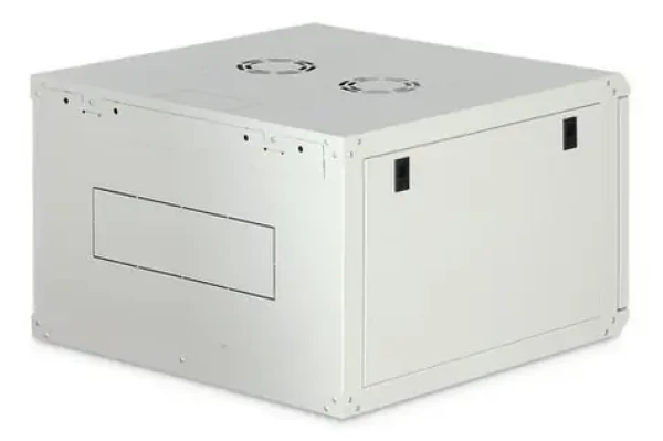 DIGITUS Dynamic 7U 19" nástěnná skříň černá / Nástěnná skříň / hl. 60 cm / skleněné dveře / nosnost 60 kg / IP20 (DN-19 07U-6/6-EC-SW)