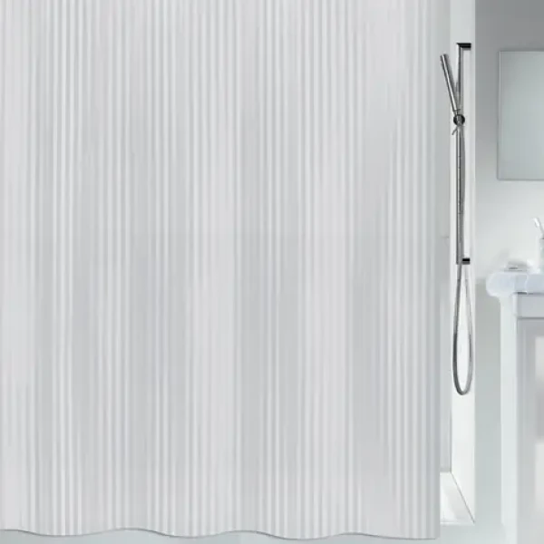 Spirella TWILL sprchový závěs 180 x 200 cm bílý / PEVA (7610583058454)