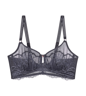 Dámská podprsenka Wild Peony Florale W01 - GRAY - šedá 00DK - TRIUMPH GRAY 80E