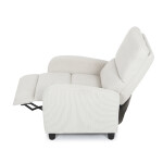 TV a relaxační křeslo, manuální polohování push back, potah manšestrová béžová látka