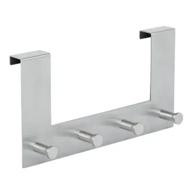 Spirella PUNT závěsný věšák na dveře kartáčovaná nerez ocel / 4 háčky / 19 mm (7610583164490)