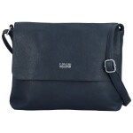 Stylová dámská koženková crossbody kabelka Annalotte, tmavě modrá