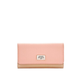 Outlet - GUESS peněženka Greenville Color-Blocked Slim blush multi Béžová