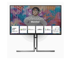 AOC MT IPS LCD WLED 27" U27U3CV - IPS nano color, 3840x2160, HDMI, DP, USB-C, USB 3.2, RJ45, pivot, repro EDF_147964