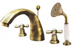 RAV Slezák - MORAVA RETRO - Vanová baterie 4-otvorová, Stará mosaz (Bronz), 1/2" MK169.5SSM