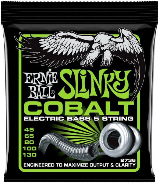 Ernie Ball 2736 Regular Slinky Cobalt 5-String Electric Bass 45-130