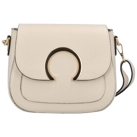 Nepřehlédnutélná kožená crossbody Albina, béžová