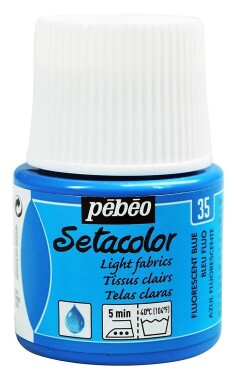 Pébéo Barva na textil Setacolor Light fabric 45 ml - Fluo modrá 35