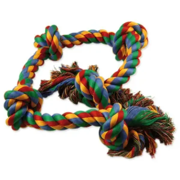 Dog Fantasy Hračka - uzel barevný 5 knotů 95cm (124-10119)