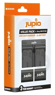 JUPIO Sada 2x NP-FZ100 + duální nabíječka pro Sony / Akumulátor a nabíječka / 2040 mAh / Li-Ion (CSO1004V4)