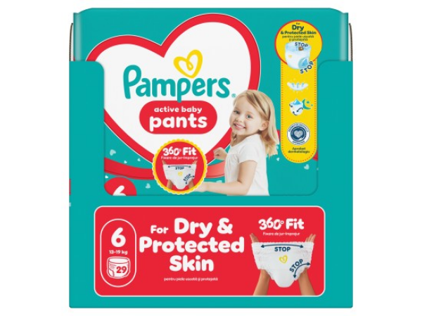Pampers Active Baby Pants, vel. 6, 29 ks