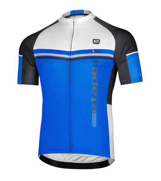 Pánský cyklistický dres MAESTRO, modrá/černá (elastický materiál MicroCool, velikost XL)