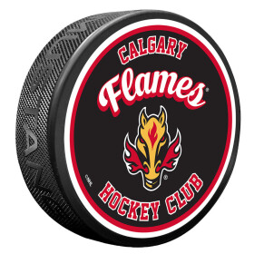 Mustang Puk Calgary Flames NHL Retro Script