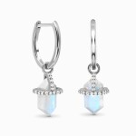 Emporial stříbrné visací náušnice GU-DR16430E-SILVER