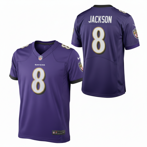 Pánský dres Lamar Jackson #8 Baltimore Ravens NFL Nike Game Home Jersey Velikost: XL