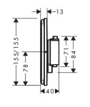 HANSGROHE - ShowerSelect Comfort Termostatická baterie pod omítku, matná černá 15588670