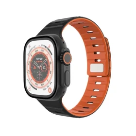 FIXED Magnetický řemínek Silicone Magnetic Strap pro Apple Watch 44/45/46/49mm černý (FIXMST2-434-BK)