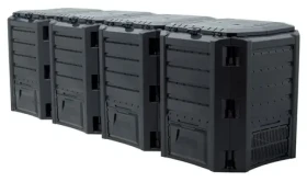 PROSPERPLAST Kompostér MODULE COMPOGREEN - Černá / Objem 1600 L / Rozměry 261x72 cm / Výška 82.6 cm / Plast (IKSM1600C)