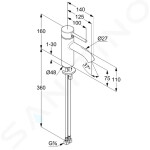 KLUDI - Bozz Umyvadlová baterie, EcoPlus, chrom 383890576WR4