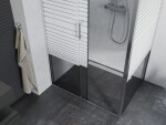 MEXEN/S - APIA sprchový kout 115x80, dekor - pruhy, chrom 840-115-080-01-20
