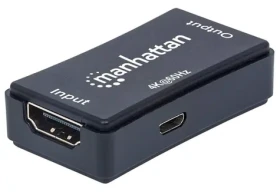 Manhattan HDMI Repeater černý / HDMI repeater / 4K 60Hz / dosah 40 m / HDCP (207621)