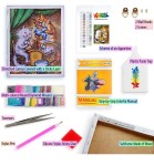 Antistresové omalovánky TSvetnoy TSvetnoy, LG277e, Diamond painting - diamantové malování, 40 x 50 cm, Kočky - Šťastná rodinka