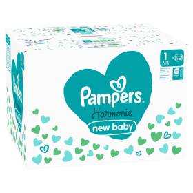 Pampers Harmonie Baby Dětské Plenky Velikost 1, 180 Plenek, 2kg-5kg