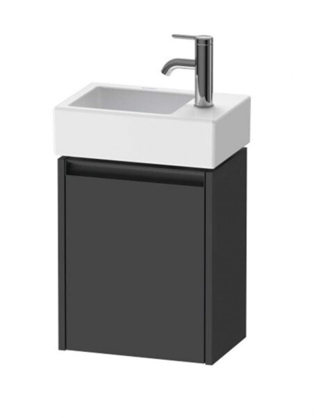 DURAVIT - Ketho.2 Umyvadlová skříňka 44x36x24 cm, 1 dvířka, panty vpravo, grafit mat K25071R49490000