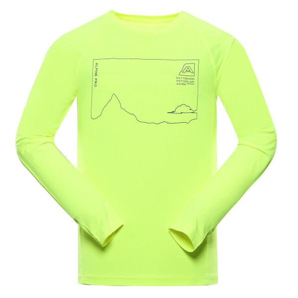 Pánské rychleschnoucí triko ALPINE PRO AMAD neon safety yellow varianta pb XL