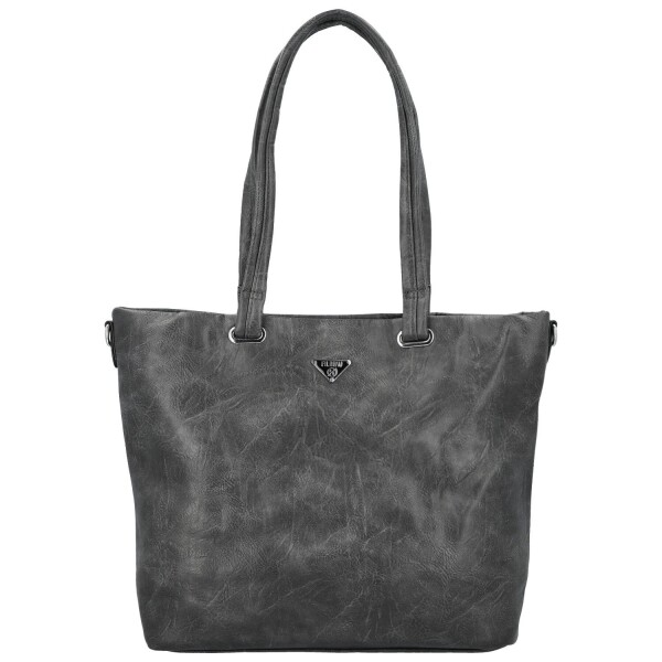 Stylová dámská koženková kabelka na rameno Mileta, šedá