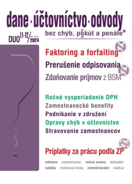DUO 11-12/2024 Dane, účtovníctvo, odvody bez chýb, pokút penále
