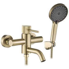 REA - Vanová baterie Lungo Stripe Gold Brush REA-B8055