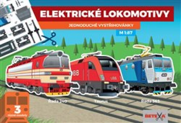 Elektrické lokomotivy Jednoduché vystřihovánky