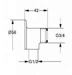 GROHE - Náhradní díly Nástěnné tlačítko, chrom 12013000