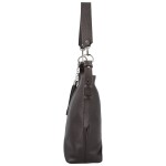 Módní dámská kožená kabelka na rameno Sherica, tmavě hnědá