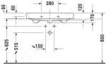 DURAVIT - Happy D.2 Umyvadlo nábytkové 800x505 mm, s 1 otvorem pro baterii, alpská bílá 2318800027