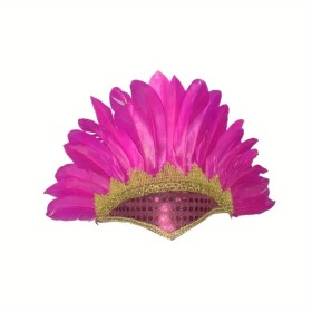 Ptakoviny.cz Čelenka s peřím růžovo červená