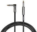 Cascha Standard Line Guitar Cable Angled Black Tweed 9m