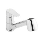 Dřezová baterie SAT Project s vytahovací sprškou chrom SATBSPRO283 SATBSPRO283